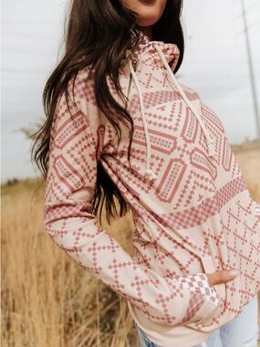 NWT Ampersand Ave Prairie Princess Doublehood Sweatshirt